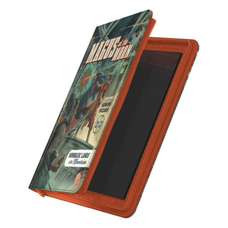 Ultimate Guard Zipfolio 360 Xenoskin mit "Magus of the Moon" Artwork, geöffnet, für Magic: The Gathering Karten.