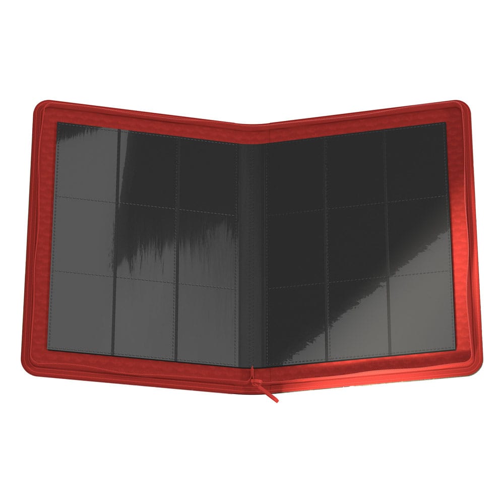 Offenes Ultimate Guard Zipfolio 360 Xenoskin Sammelordner, rot, für Magic: The Gathering Karten.