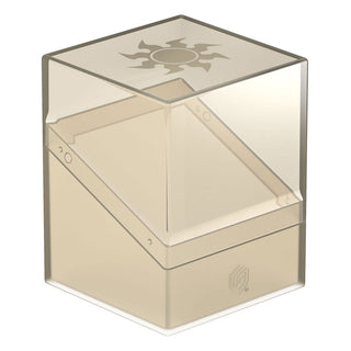 Ultimate Guard Boulder 100+ Hybrid Deckbox, transparent mit Soft-Touch-Unterteil, Plains-Design, für Magic: The Gathering.