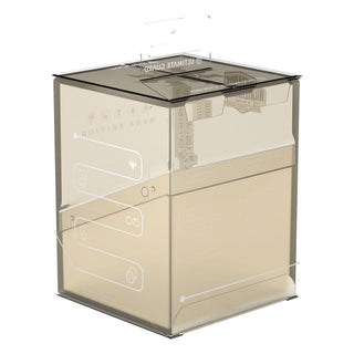 Ultimate Guard Boulder 100+ Hybrid Deckbox, transparent mit Soft-Touch-Unterteil, Magic: The Gathering Plains Design.