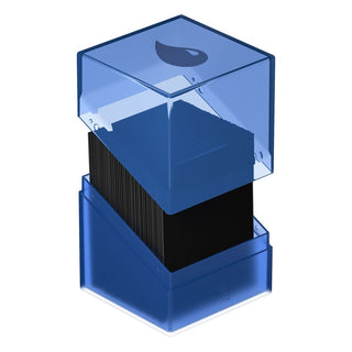 Ultimate Guard Boulder 100+ Hybrid Deckbox, transparent-blau, für Magic: The Gathering Karten, Island-Design.