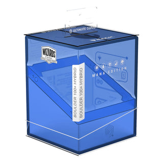 Ultimate Guard Boulder 100+ Hybrid, transparent und blau, MTG Mana Edition, Island-Design.