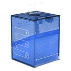 Ultimate Guard Boulder 100+ Hybrid Deckbox, transparent mit blauem Soft-Touch-Unterteil, MTG Mana Edition Island Design.