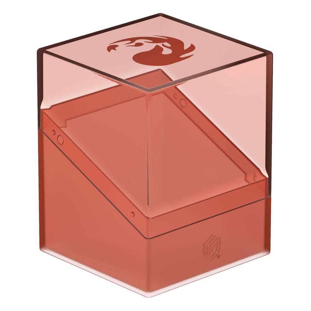 Ultimate Guard Boulder 100+ Hybrid Deckbox, transparent mit rotem Soft-Touch, Magic: The Gathering "Mana Edition" Mountain.