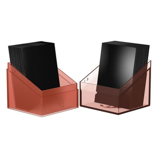 Ultimate Guard Boulder 100+ Hybrid Deckbox, transparent und rot, mit Magic: The Gathering Karten, Mana Edition Mountain.