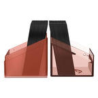 Ultimate Guard Boulder 100+ Hybrid Deckbox, transparent und rot, geöffnet, mit Karten, Magic: The Gathering Mana Edition.