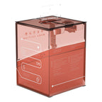Ultimate Guard Boulder 100+ Hybrid Deckbox, transparent mit rotem Soft-Touch-Unterteil, MTG Mana Edition Mountain.