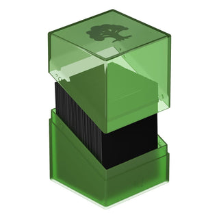 Ultimate Guard Boulder 100+ Hybrid Deckbox, transparent-grün, für Magic: The Gathering Karten, Mana Edition Forest.