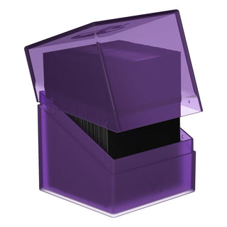 Ultimate Guard Boulder 100+ Hybrid Deckbox, transparent und lila, für Magic: The Gathering Karten.