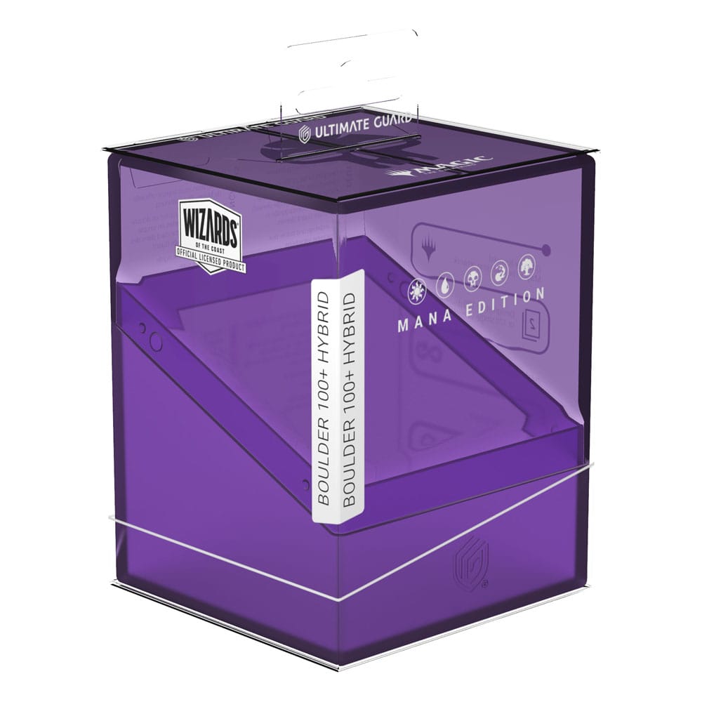 Ultimate Guard Boulder 100+ Hybrid Deckbox, transparent und lila, für Magic: The Gathering, Mana Edition Swamp.