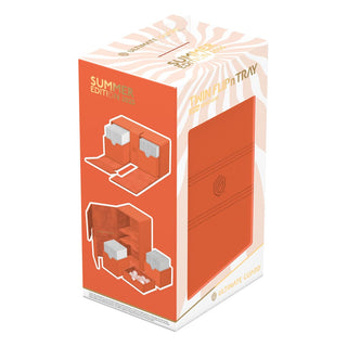 Ultimate Guard Twin Flip'n'Tray 200+ Peach, Summer Edition 2025, in Verpackung, Xenoskin-Oberfläche.