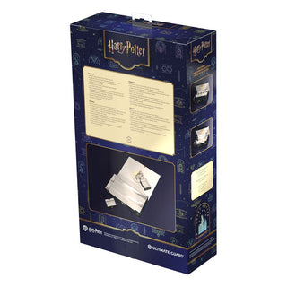 Ultimate Guard Omnihive 1000+ Xenoskin Harry Potter Box, blau-goldenes Design, Verpackungsvorderseite.