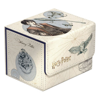 Harry Potter Deck-Box von Ultimate Guard mit Xenoskin, illustriert mit Hogwarts-Motiven und Harry Potter Schriftzug.