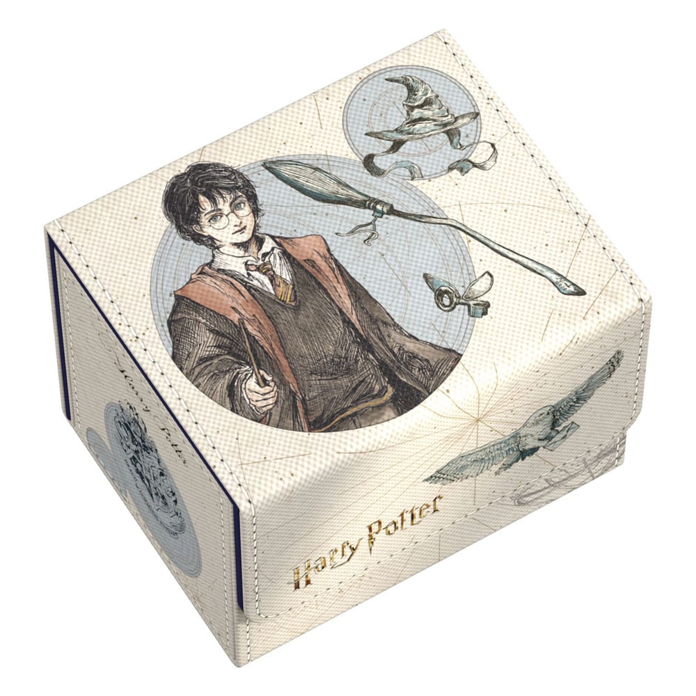 Ultimate Guard Sidewinder 100+ Xenoskin Deck-Box mit Harry Potter Design, robust und bunt bedruckt.