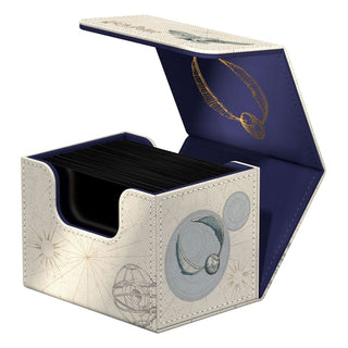 Harry Potter Sidewinder 100+ Xenoskin Deck-Box, offen, mit goldener Schnatz-Grafik.