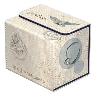 Harry Potter Xenoskin Deck-Box von Ultimate Guard mit Hogwarts-Design und goldener Schnatz.