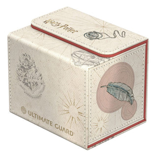 Ultimate Guard Sidewinder 100+ Xenoskin Deck-Box, Harry Potter Design, beige mit Hogwarts-Motiven.