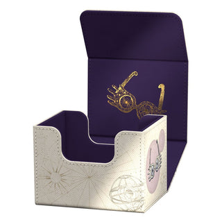 Ultimate Guard Sidewinder 100+ Xenoskin Harry Potter Deck-Box, Luna Lovegood Design, offen, lila Innenfutter.