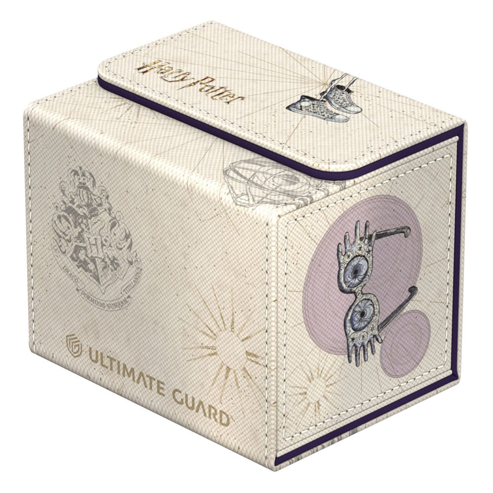 Ultimate Guard Sidewinder 100+ Xenoskin Deck-Box, Harry Potter Design, Luna Lovegood, beige mit Symbolen.
