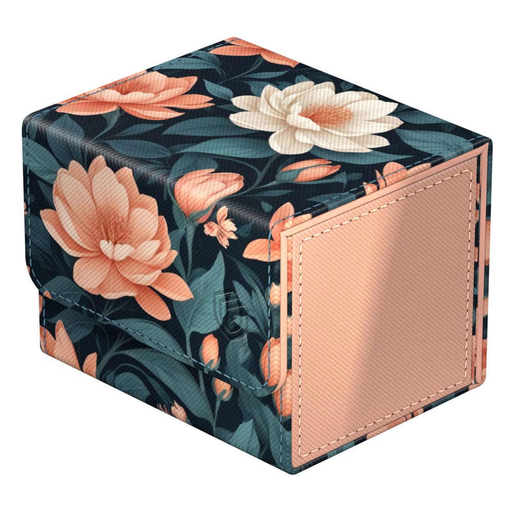 Ultimate Guard Sidewinder 100+ Xenoskin Deck-Box mit floralem Design, ideal für Kartenschutz.