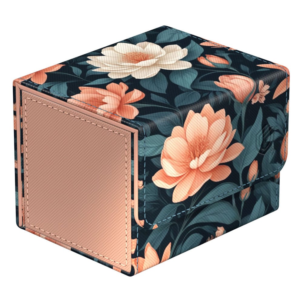 Ultimate Guard Sidewinder 100+ Xenoskin Deck-Box mit floralem Design, ideal für Kartenschutz.