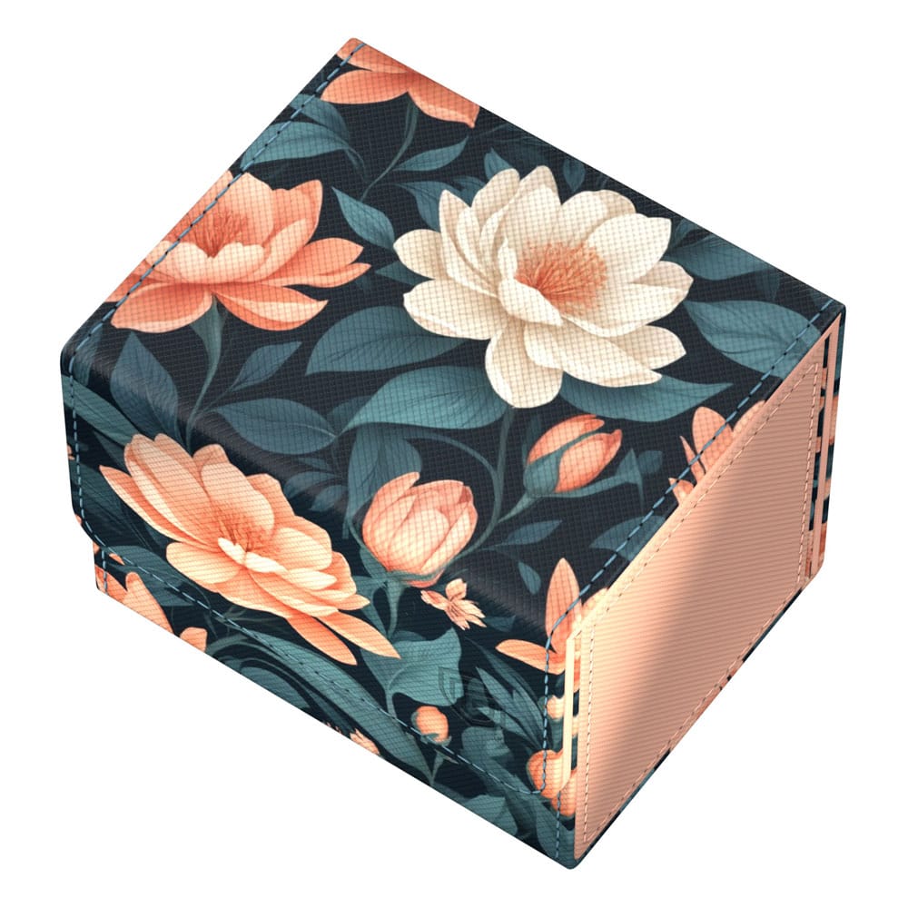 Ultimate Guard Sidewinder 100+ Xenoskin Deck-Box mit floralem Design, ideal für Kartenschutz.
