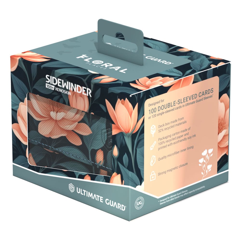 Ultimate Guard Sidewinder 100+ Xenoskin Deck-Box mit floralem Design, für 100 Karten, hochwertige Mikrofaser, Quiet Glade.