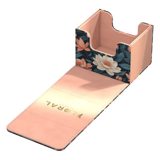 Ultimate Guard Sidewinder 100+ Xenoskin Deck-Box, floral Design, offen, für Kartenspiele.