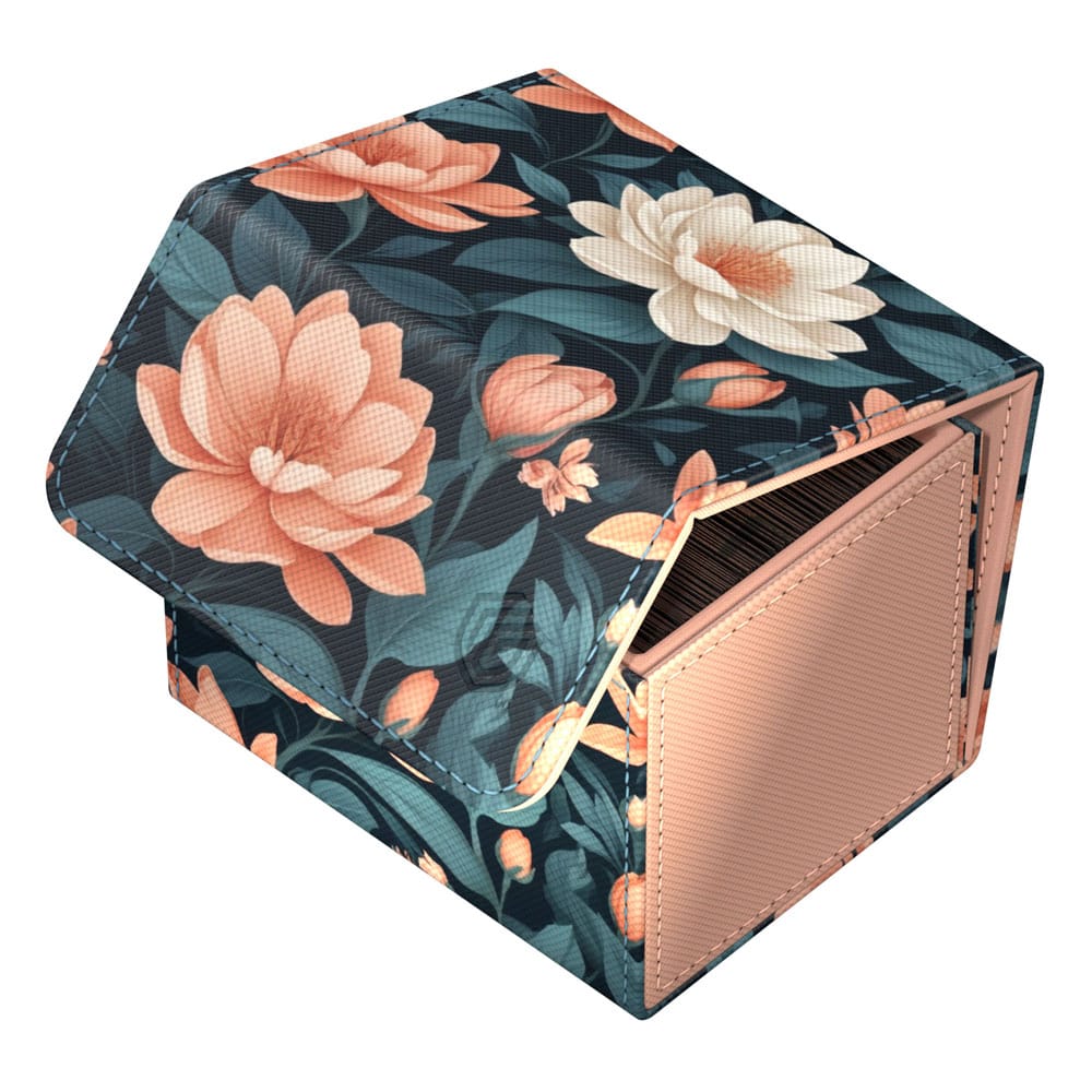 Ultimate Guard Sidewinder 100+ Xenoskin Deck-Box mit floralem Design, ideal für Kartenschutz.