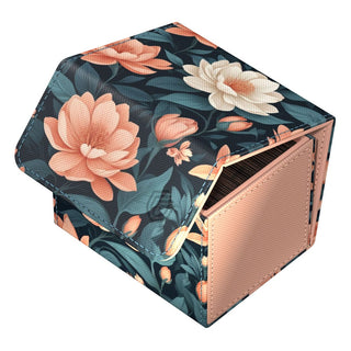 Ultimate Guard Sidewinder 100+ Xenoskin Deck-Box mit floralem Design, ideal für Kartenschutz.