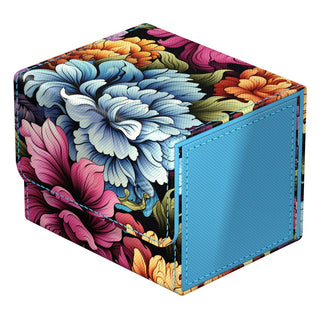 Bunte Ultimate Guard Sidewinder 100+ Xenoskin Deck-Box mit floralem Muster, "Springbloom Meadow".