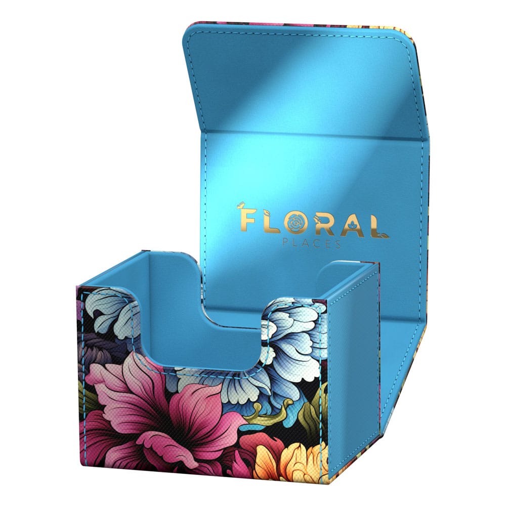 Ultimate Guard Sidewinder 100+ Xenoskin Deck-Box, floral Design, offen.