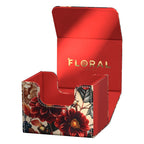 Ultimate Guard Sidewinder 100+ Xenoskin Deck-Box, floral Design, geöffnet.