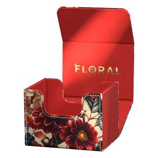 Ultimate Guard Sidewinder 100+ Xenoskin Deck-Box, floral Design, geöffnet.