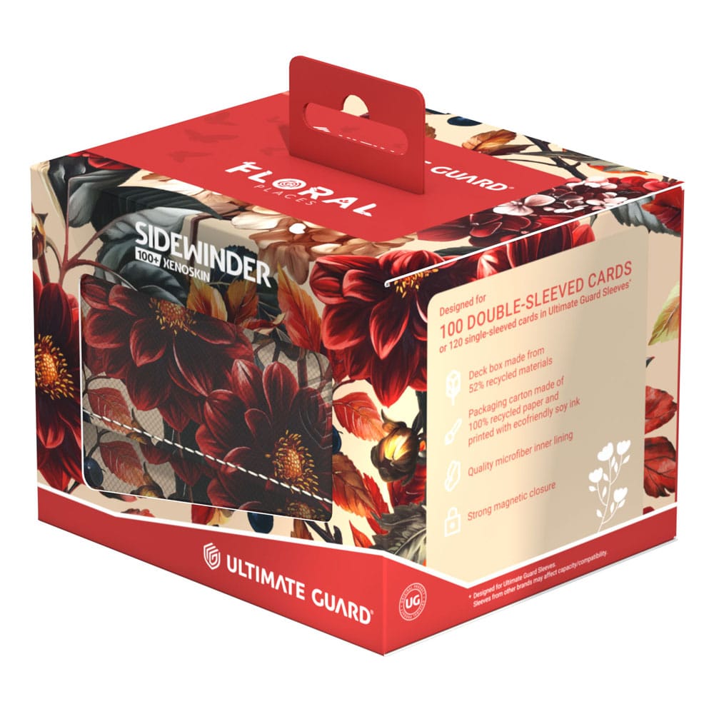 Ultimate Guard Sidewinder 100+ Xenoskin Deck-Box, floral Design, für 100 Karten, Herbstfarben.