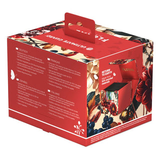 Ultimate Guard Sidewinder 100+ Xenoskin Deck-Box, floral Design, rote Verpackung.