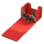 Ultimate Guard Sidewinder 100+ Xenoskin Deck-Box, floral Design, geöffnet, rote Innenauskleidung.